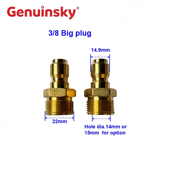 قابس كبير سريع من النحاس مقاس 3/8 بوصة M22