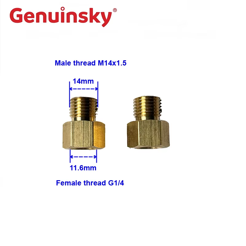 النحاس G1/4 أنثى إلى محول ذكر M14